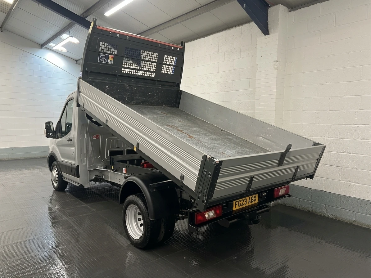 2023 Ford Transit Tipper Van — rear three-quarter view