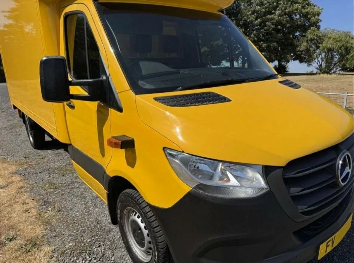 2020 Mercedes-Benz Sprinter Luton Box Van — front three-quarter view