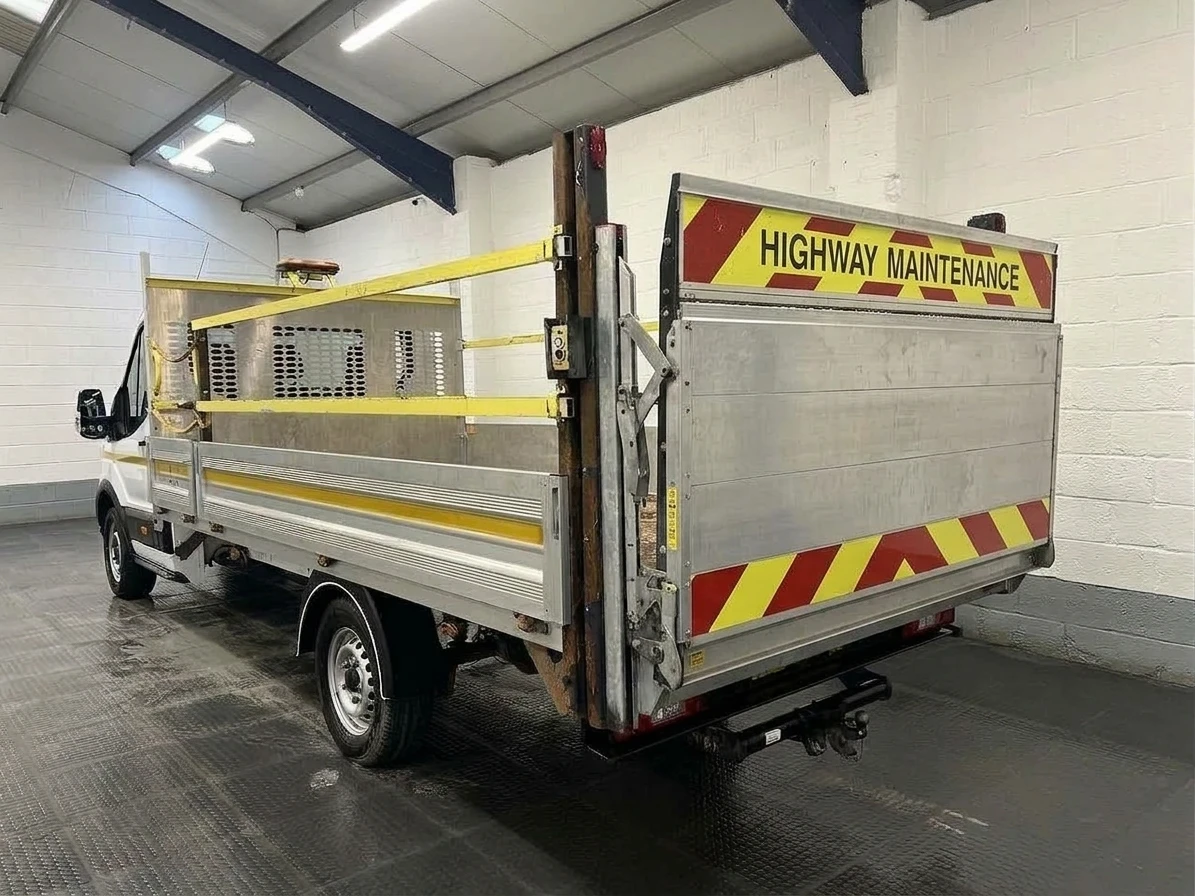 2022 Ford Transit Dropside Van — rear three-quarter view