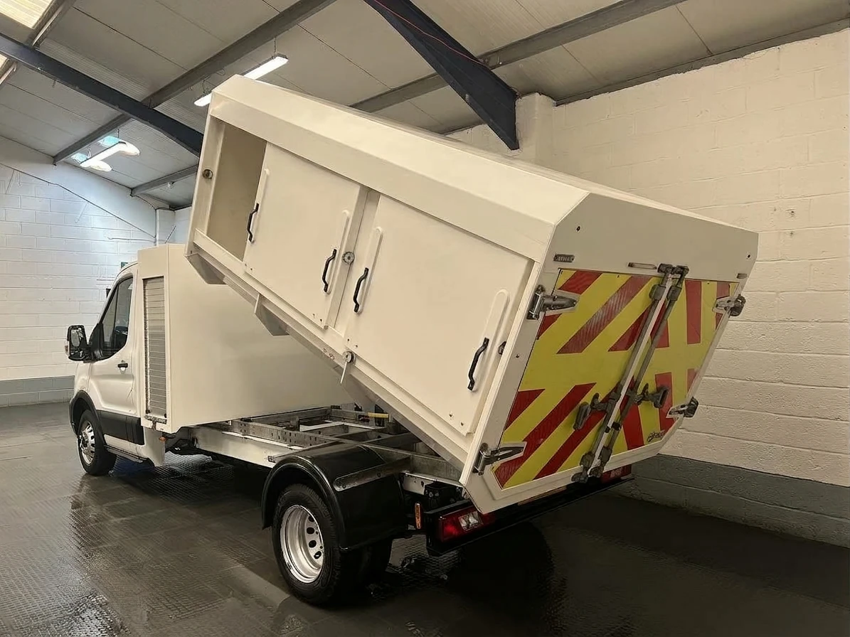 2020 Ford Transit Tipper Van — rear three-quarter view