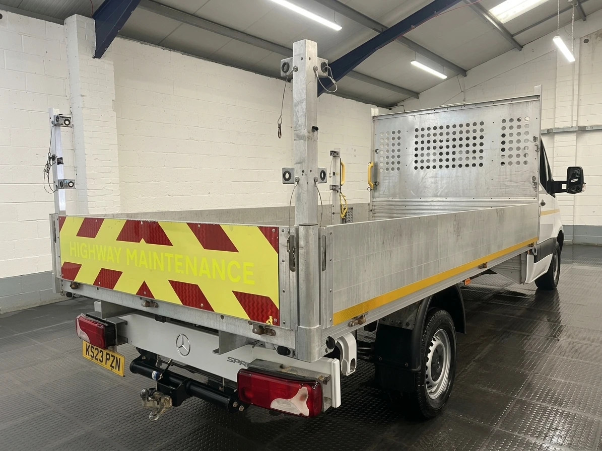 2023 Mercedes-Benz Sprinter Dropside Van — rear three-quarter view