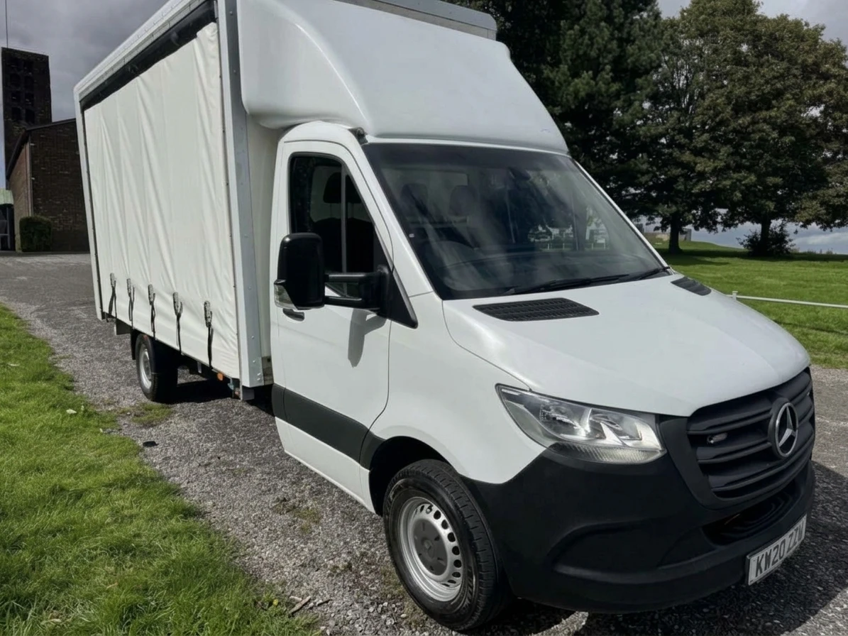 2020 Mercedes-Benz Sprinter CurtainSider Van — front three-quarter view