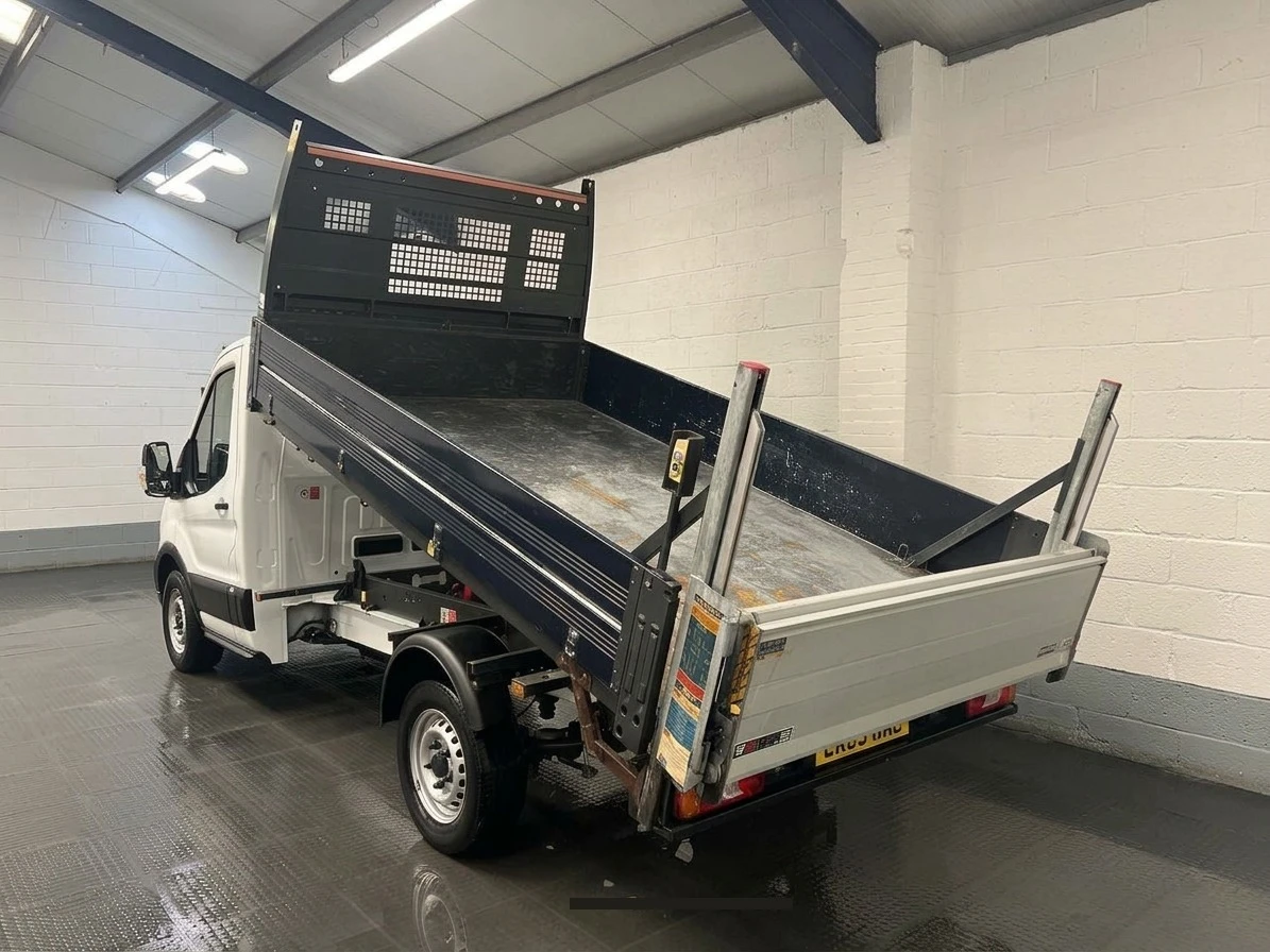 2021 Ford Transit Tipper Van — rear three-quarter view
