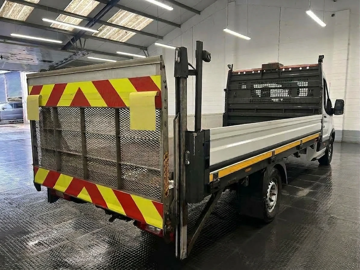 2021 Ford Transit Dropside Van — rear three-quarter view