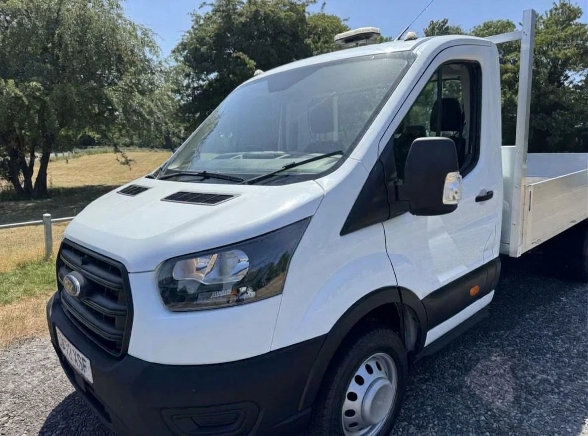 2022 Ford Transit Dropside Van — front three-quarter view