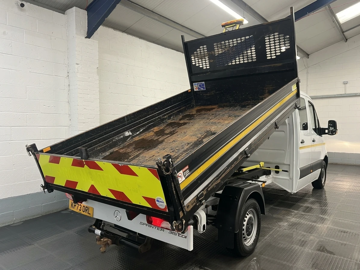 2023 Mercedes-Benz Sprinter Double Cab Tipper Van — rear three-quarter view