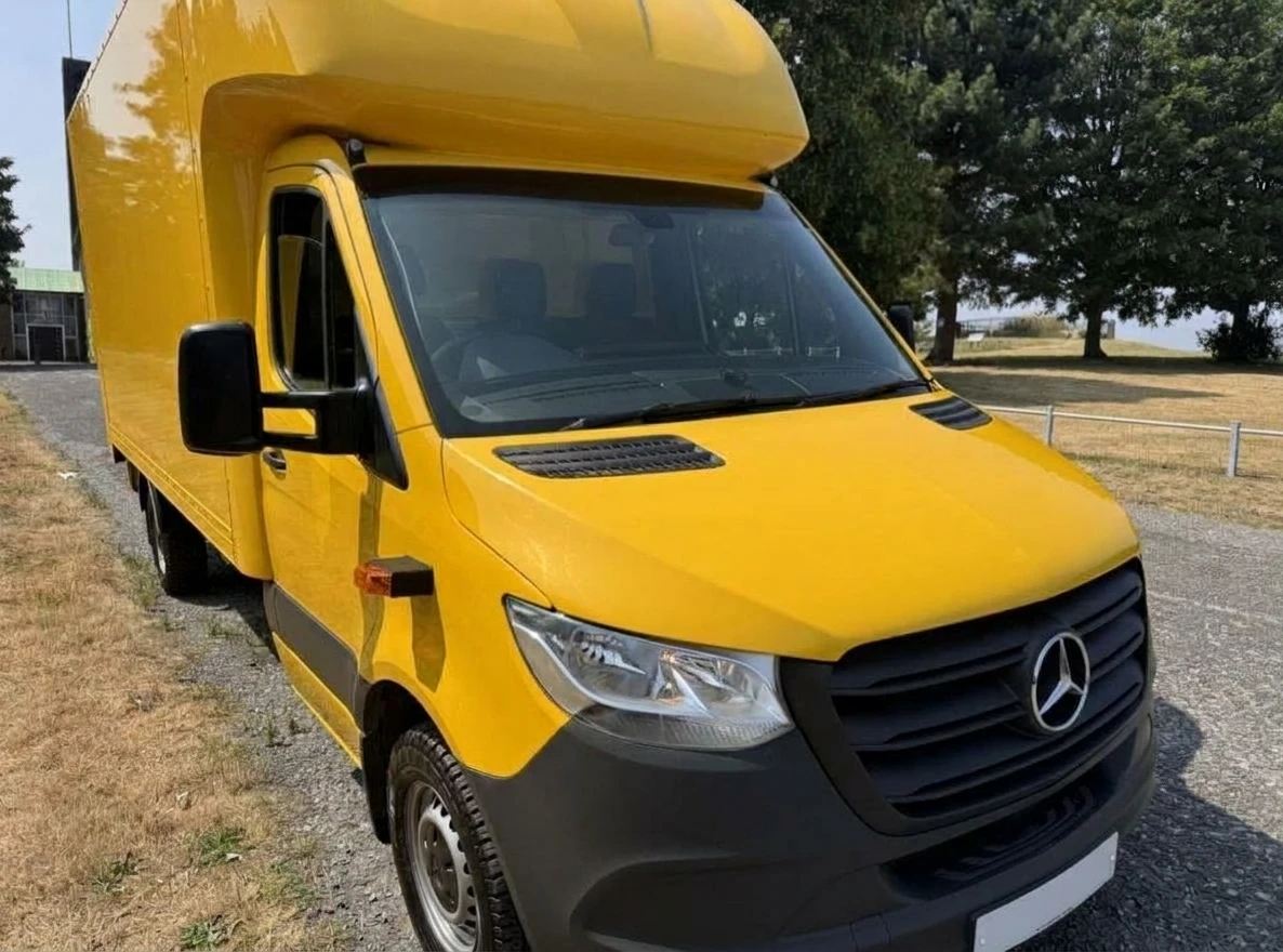 2020 Mercedes-Benz Sprinter Luton Box Van — front three-quarter view