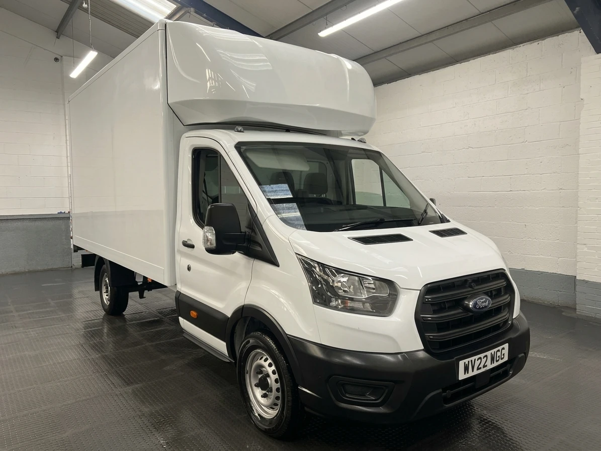 2022 Ford Transit Luton Box Van — front three-quarter view
