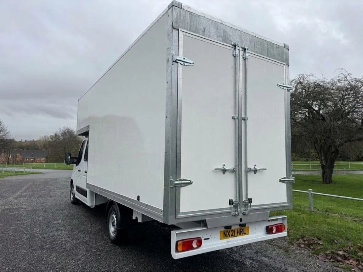 2021 Nissan NV400 Luton Box Van — rear three-quarter view