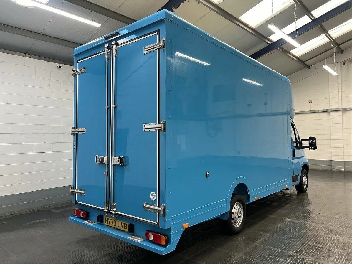 2023 Peugeot Boxer Luton Low Loader Van — rear three-quarter view