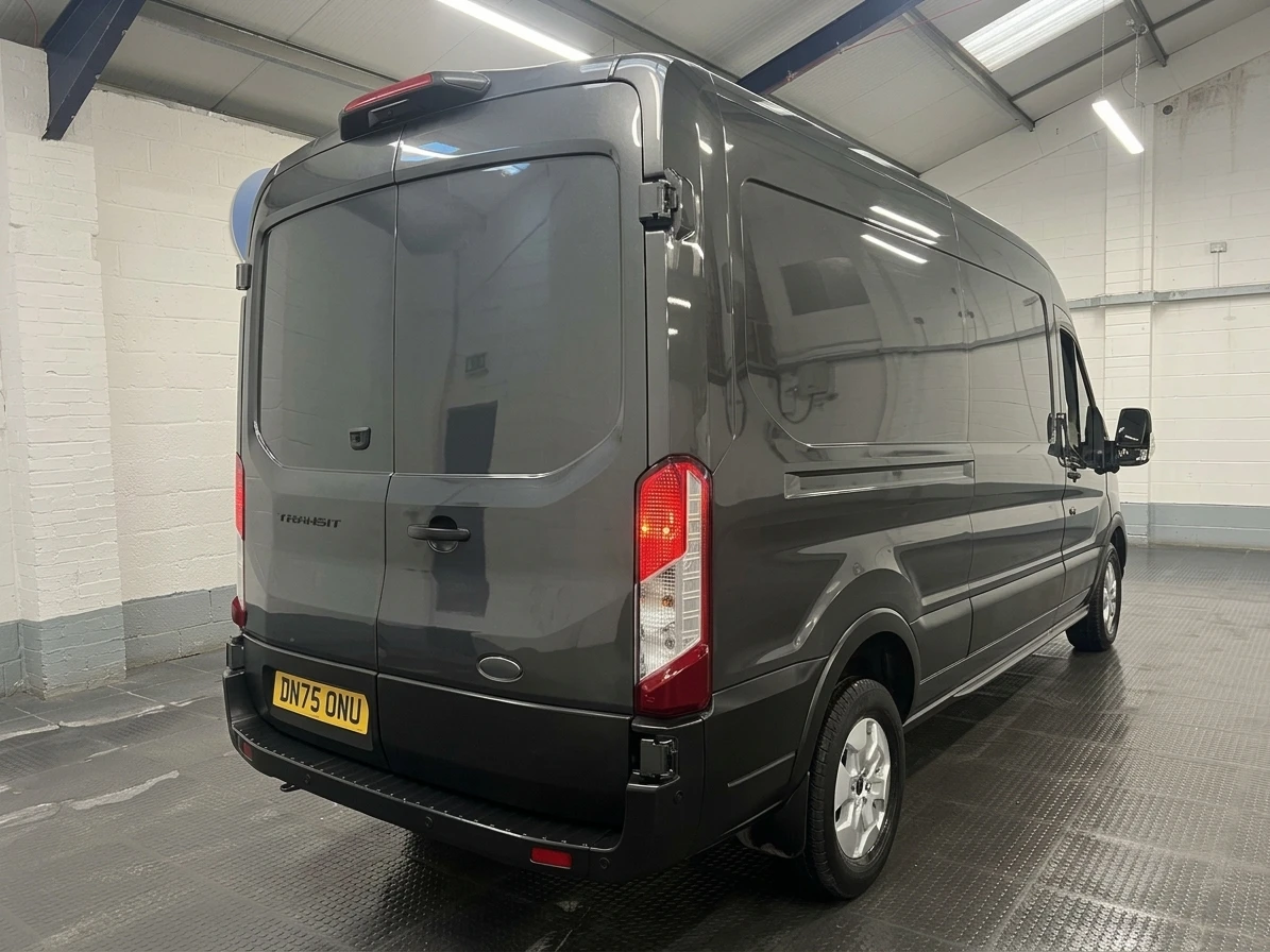 2025 Ford Transit Panel Van — rear three-quarter view