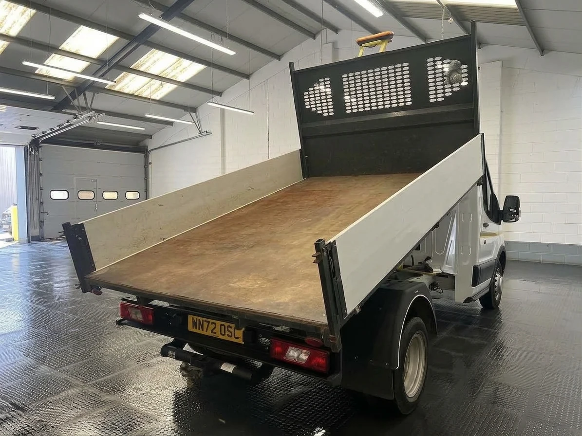 2022 Ford Transit Tipper Van — rear three-quarter view