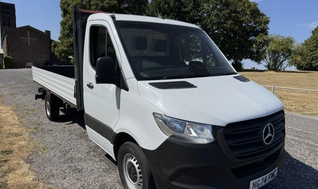 2025 Mercedes-Benz Sprinter Dropside Van — front three-quarter view