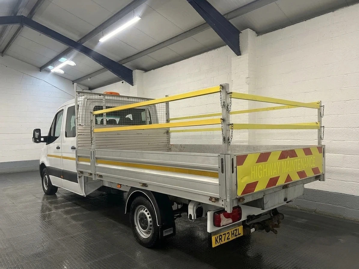 2023 Mercedes-Benz Sprinter Double Cab Dropside Van — rear three-quarter view