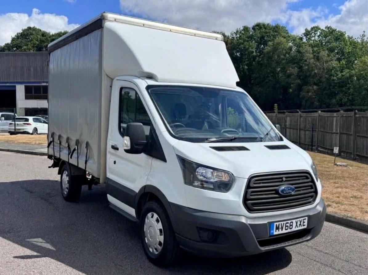 2018 Ford Transit CurtainSider Van — front three-quarter view