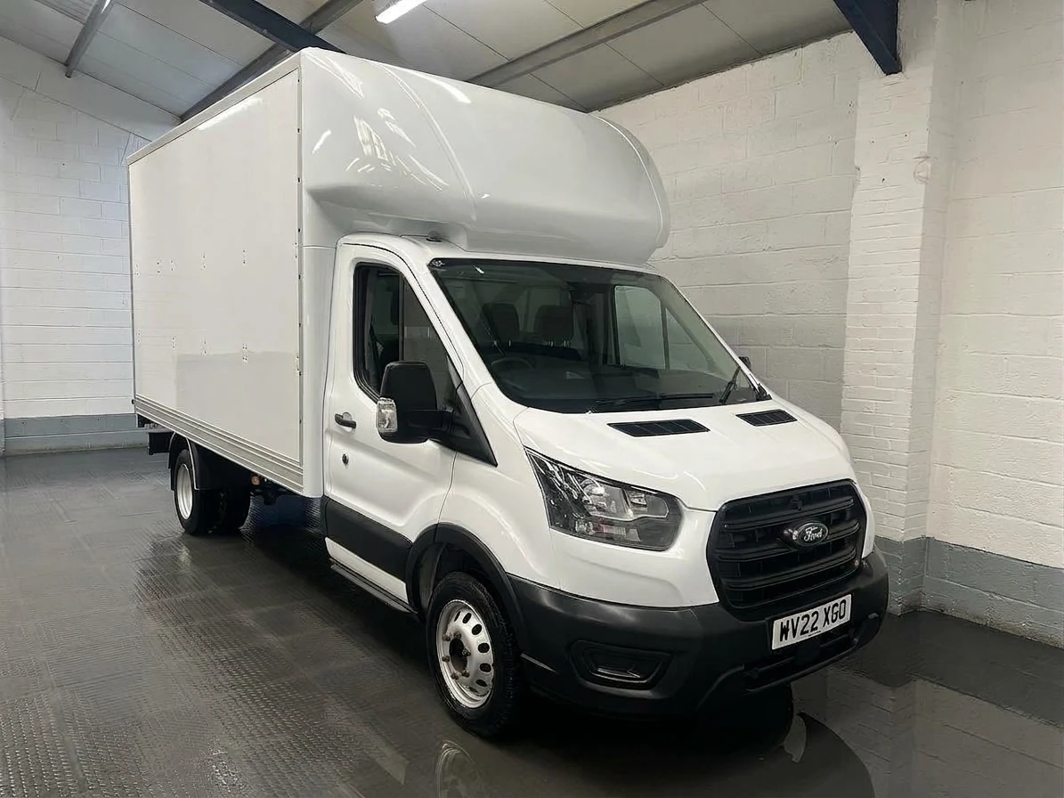 2022 Ford Transit Luton Box Van — front three-quarter view