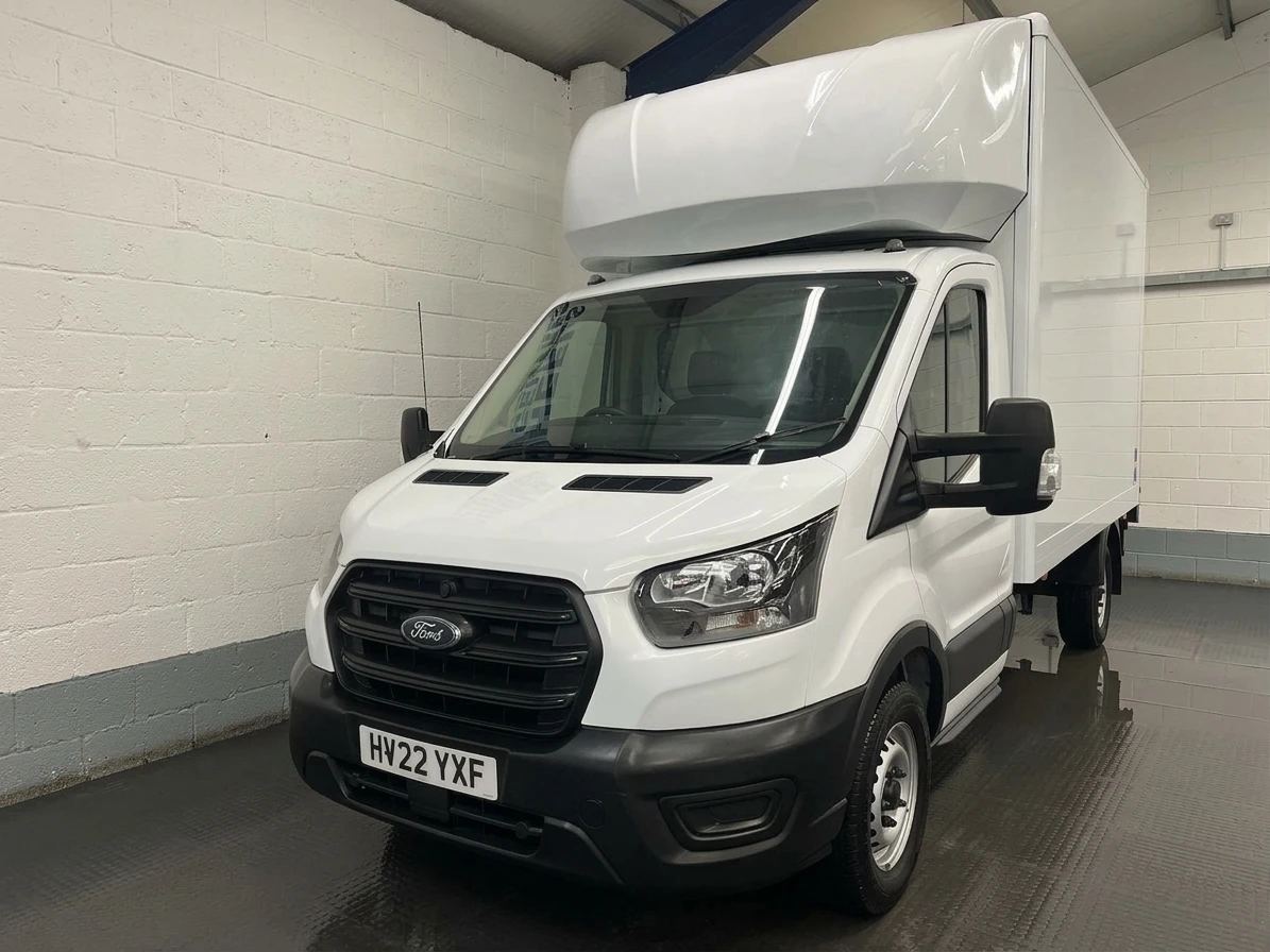 2022 Ford Transit Luton Box Van — front three-quarter view