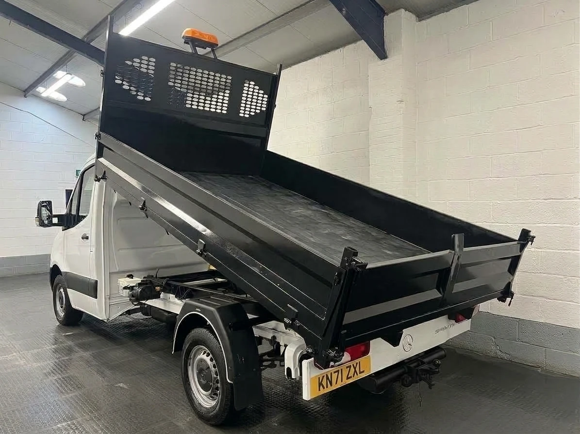 2021 Mercedes-Benz Sprinter Tipper Van — rear three-quarter view