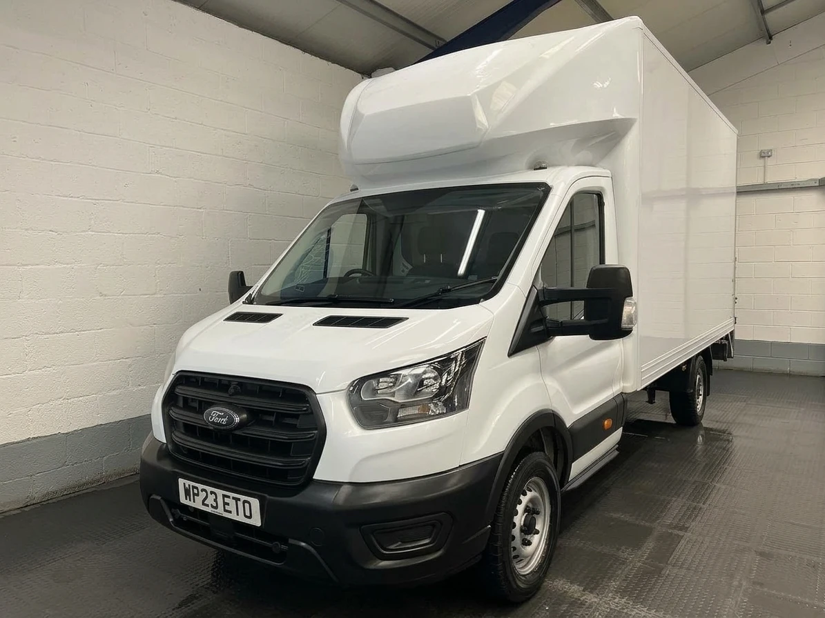 2023 Ford Transit Luton Box Van — front three-quarter view