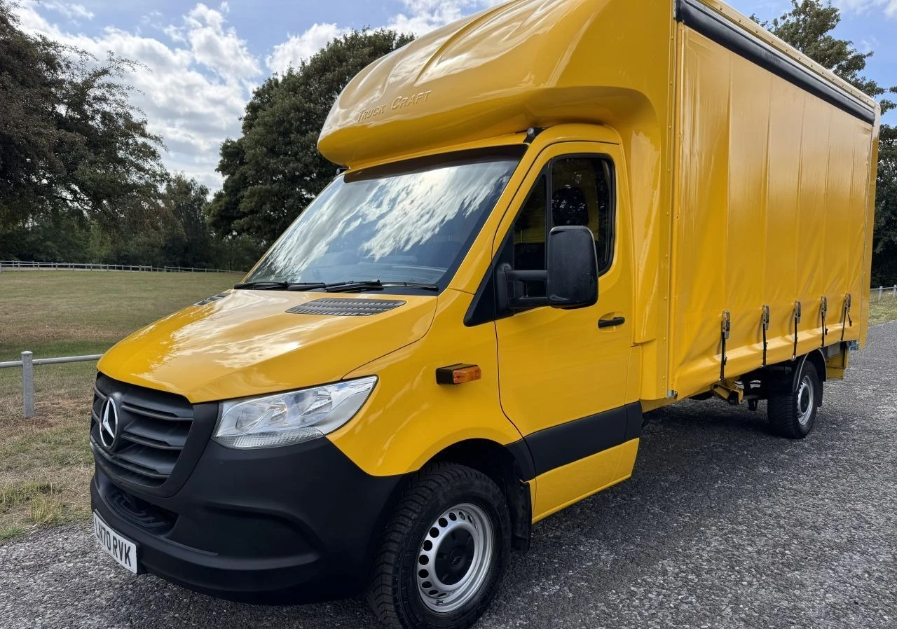 2020 Mercedes-Benz Sprinter CurtainSider Van — front three-quarter view