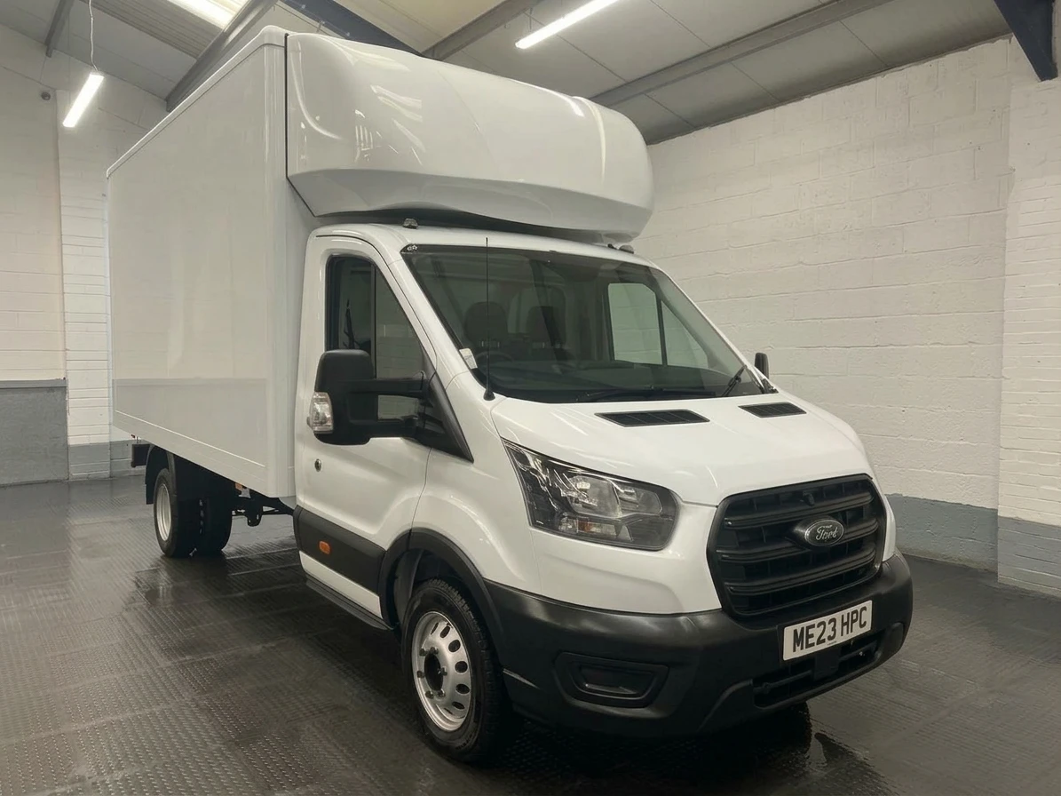 2023 Ford Transit Luton Box Van — front three-quarter view