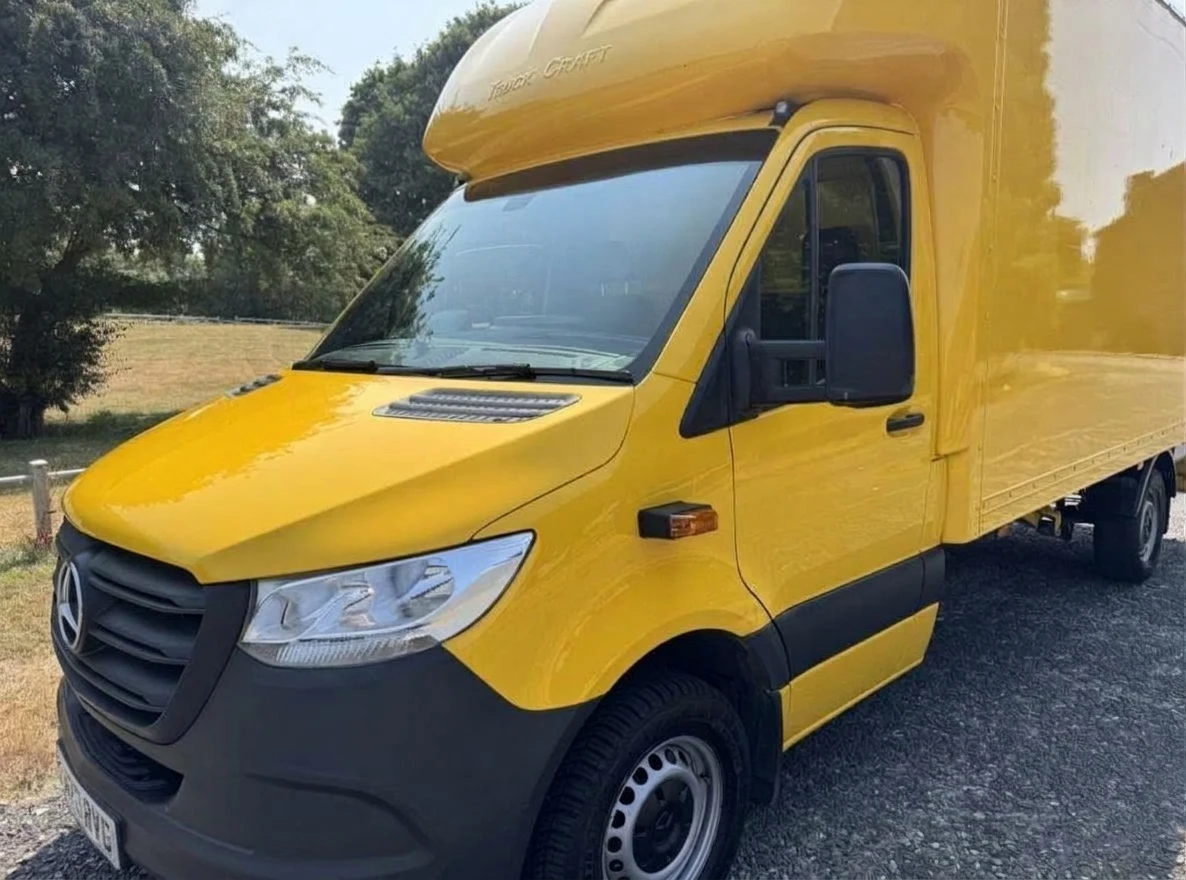 2020 Mercedes-Benz Sprinter Luton Box Van — front three-quarter view