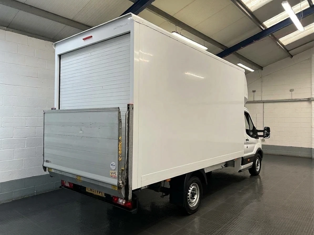 2022 Ford Transit Luton Box Van — rear three-quarter view