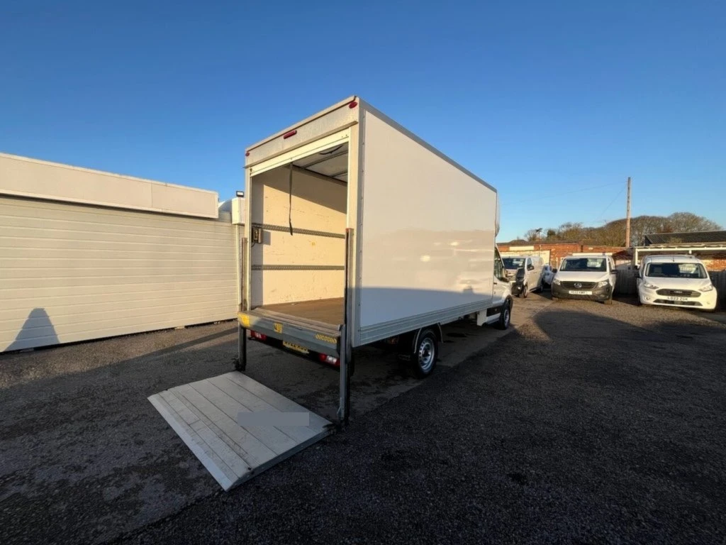 2022 Ford Transit Luton Box Van — rear three-quarter view