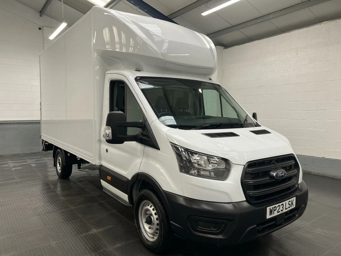 2023 Ford Transit Luton Box Van — front three-quarter view