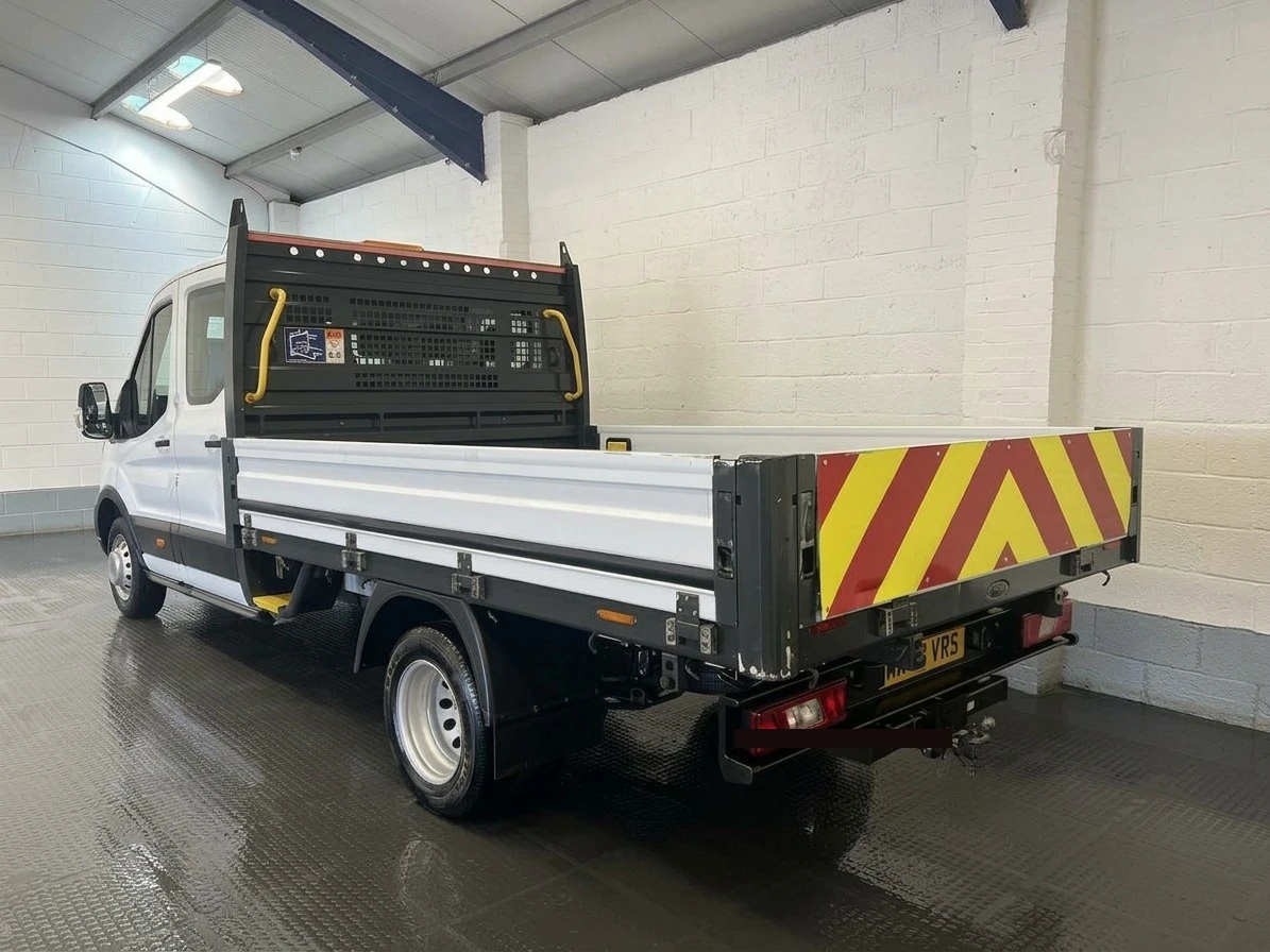 2022 Ford Transit Double Cab Dropside Van — rear three-quarter view