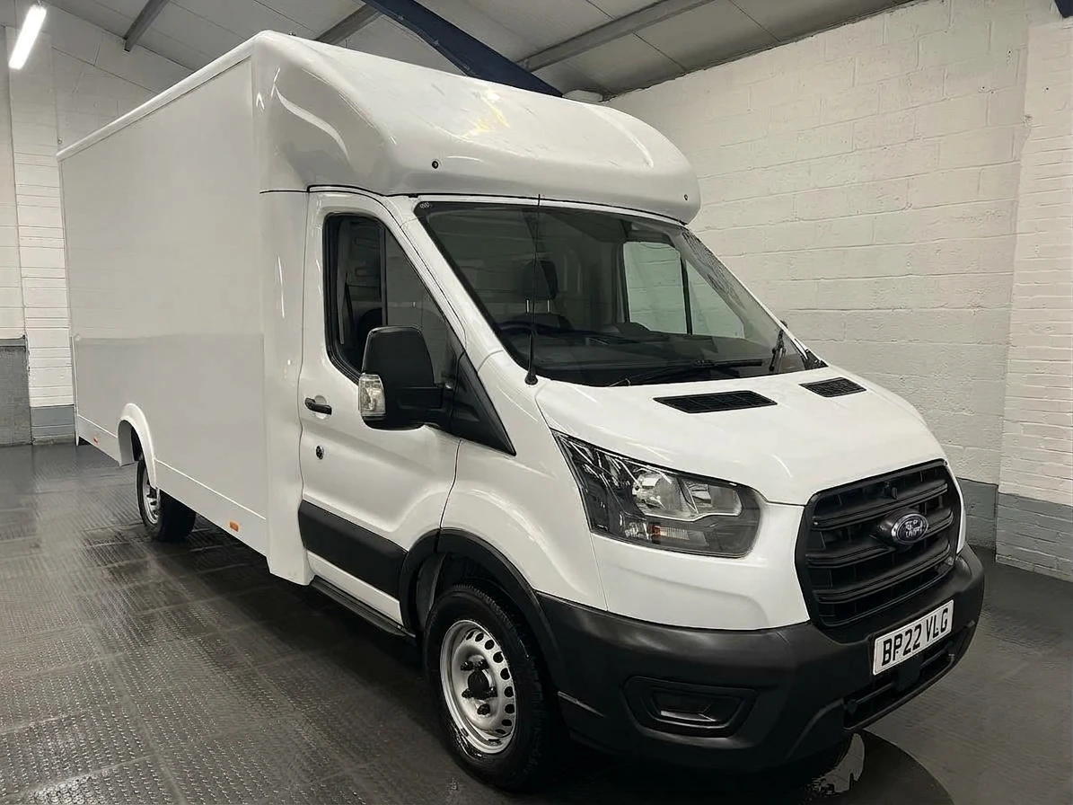 2022 Ford Transit Luton Box Van — front three-quarter view