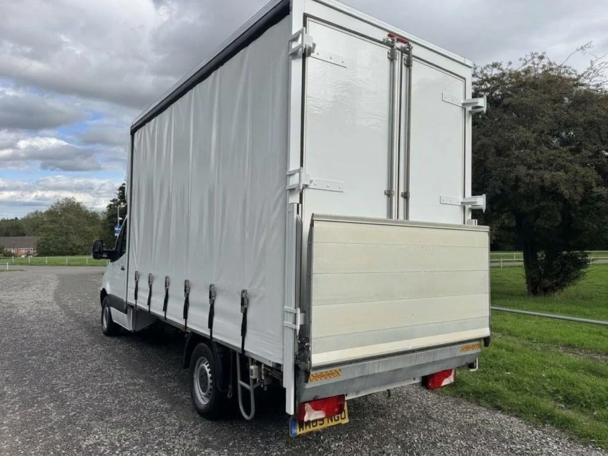 2020 Mercedes-Benz Sprinter CurtainSider Van — rear three-quarter view