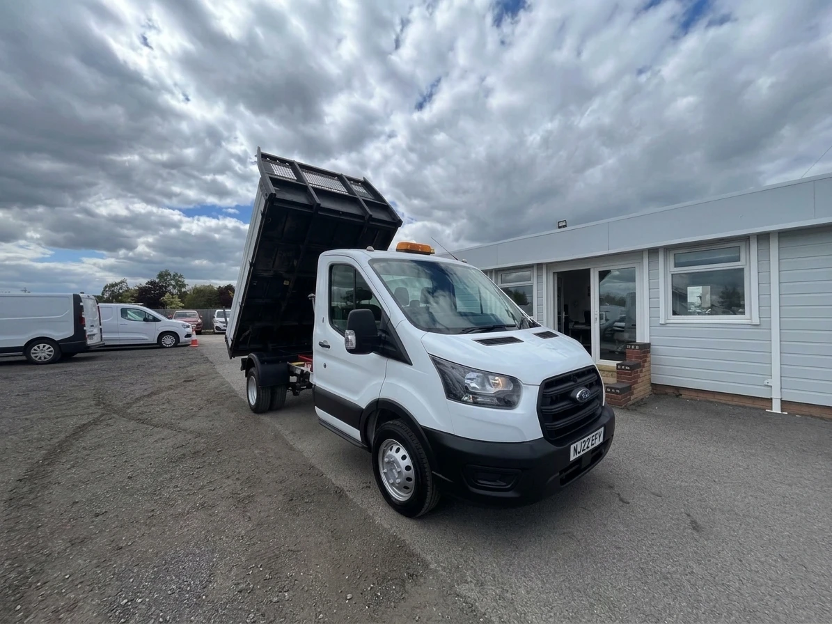 2022 Ford Transit Tipper Van — front three-quarter view
