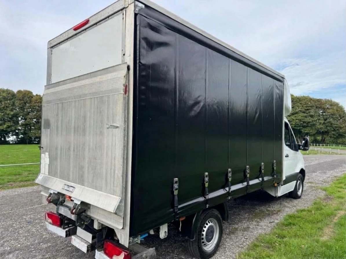 2022 Mercedes-Benz Sprinter CurtainSider Van — rear three-quarter view