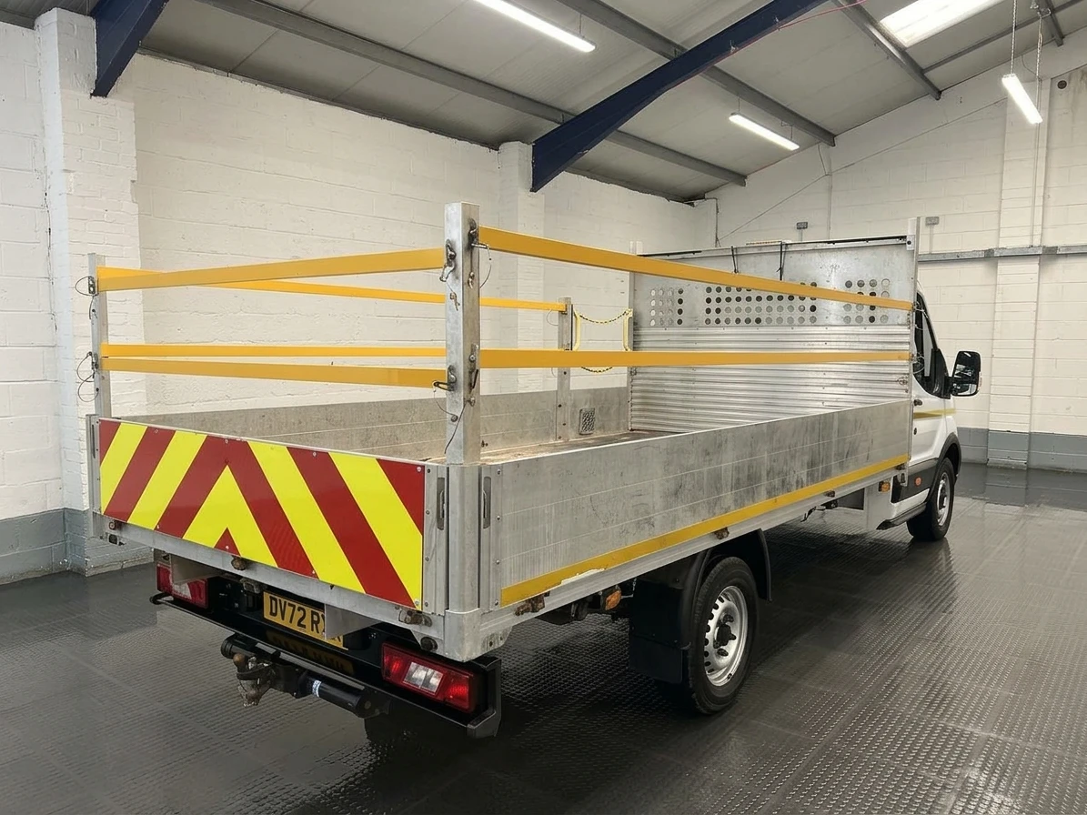2022 Ford Transit Dropside Van — rear three-quarter view