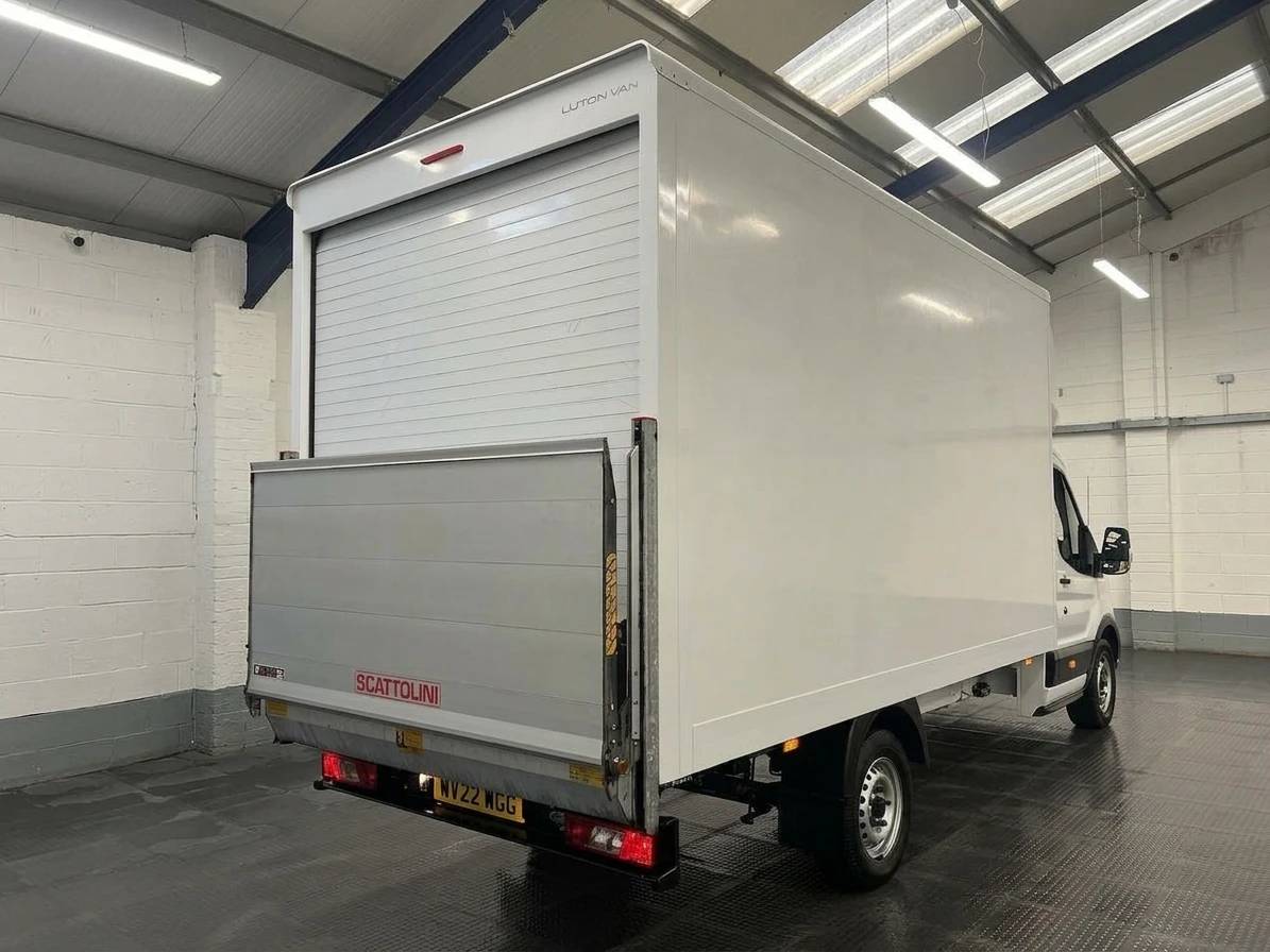 2022 Ford Transit Luton Box Van — rear three-quarter view