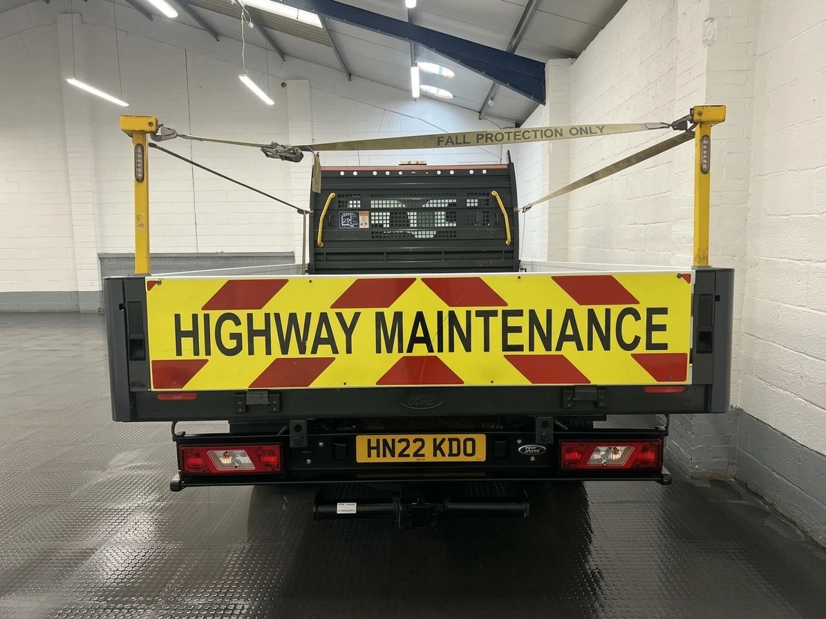 2022 Ford Transit Dropside Van — rear three-quarter view