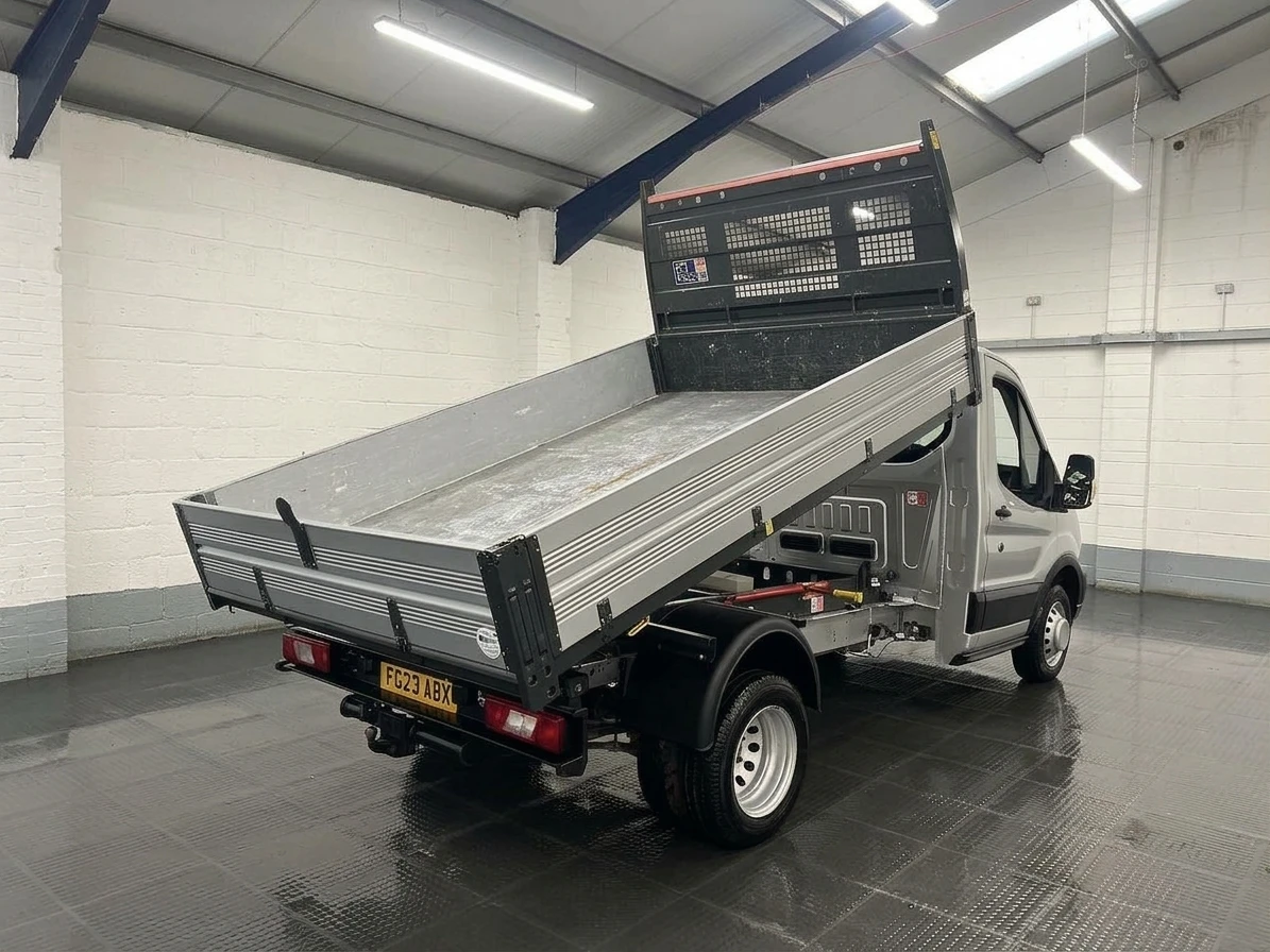 2023 Ford Transit Tipper Van — rear three-quarter view