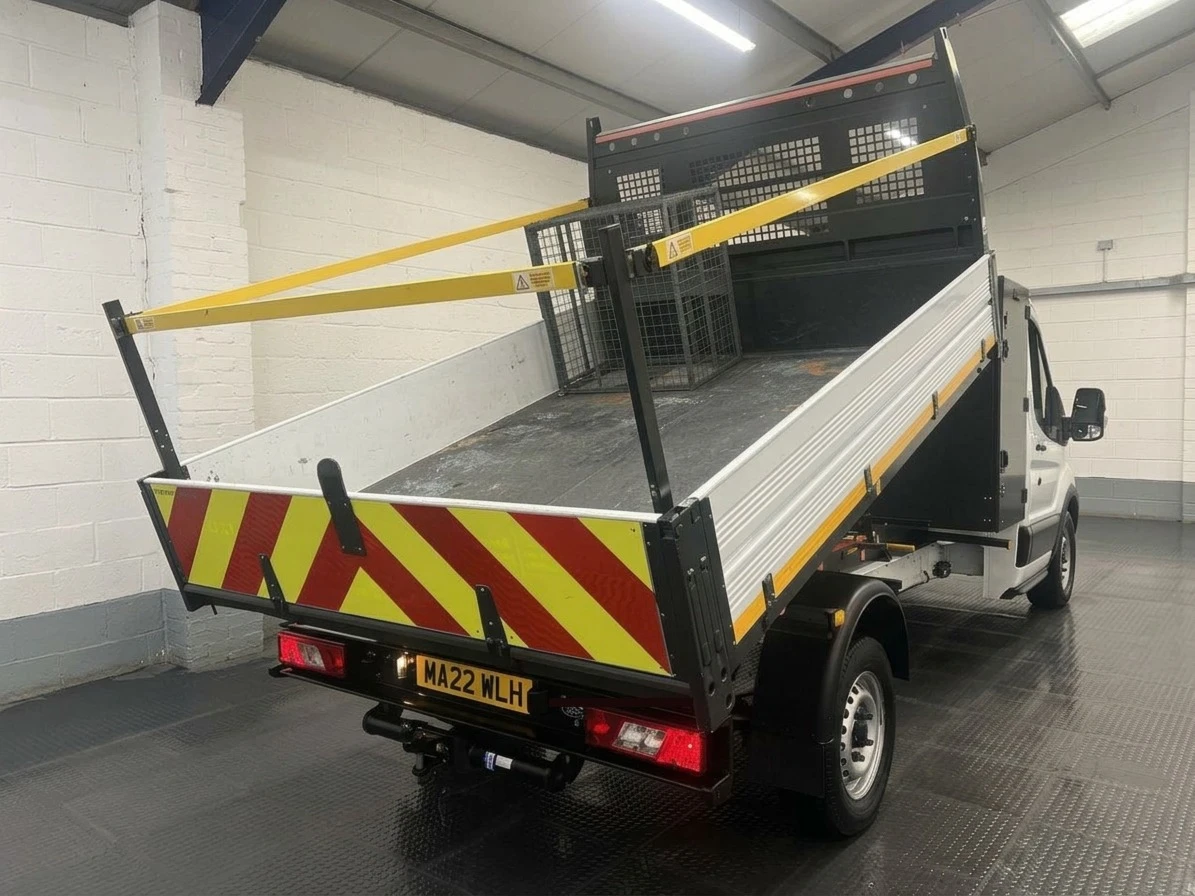 2022 Ford Transit Tipper Van — rear three-quarter view