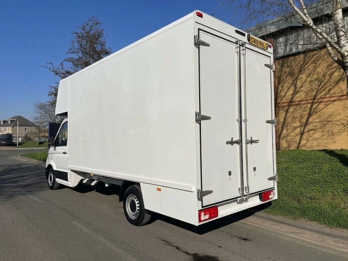 2019 Volkswagen Crafter Luton Low Loader Van — rear three-quarter view