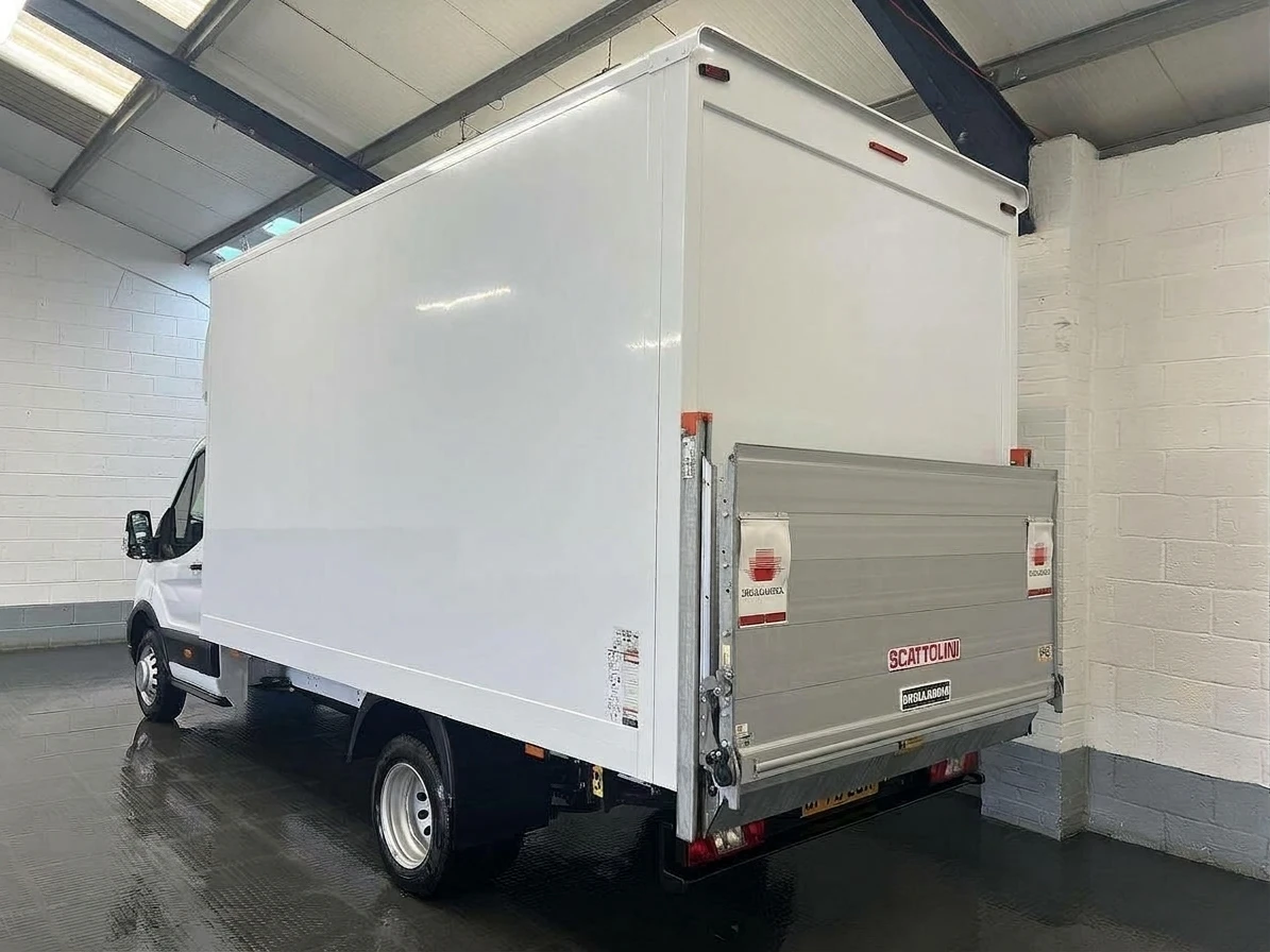 2025 Ford Transit Luton Box Van — rear three-quarter view