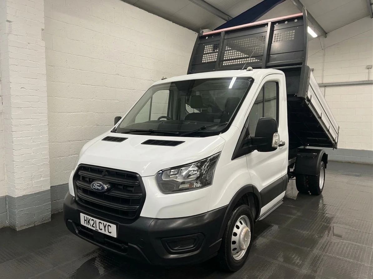 2021 Ford Transit Tipper Van — front three-quarter view
