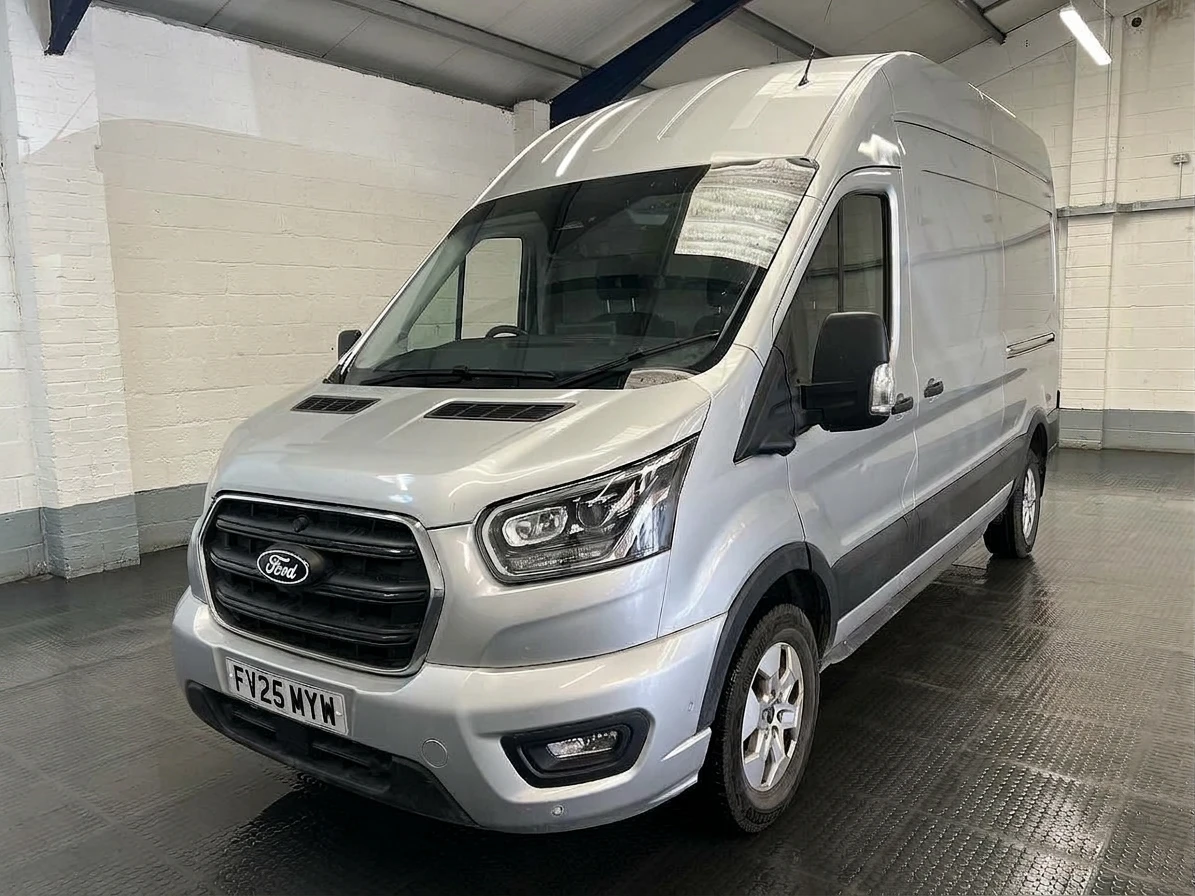 2025 Ford Transit High Roof Panel Van — front three-quarter view