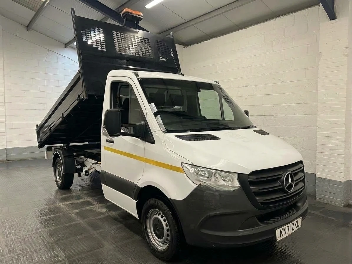 2021 Mercedes-Benz Sprinter Tipper Van — front three-quarter view
