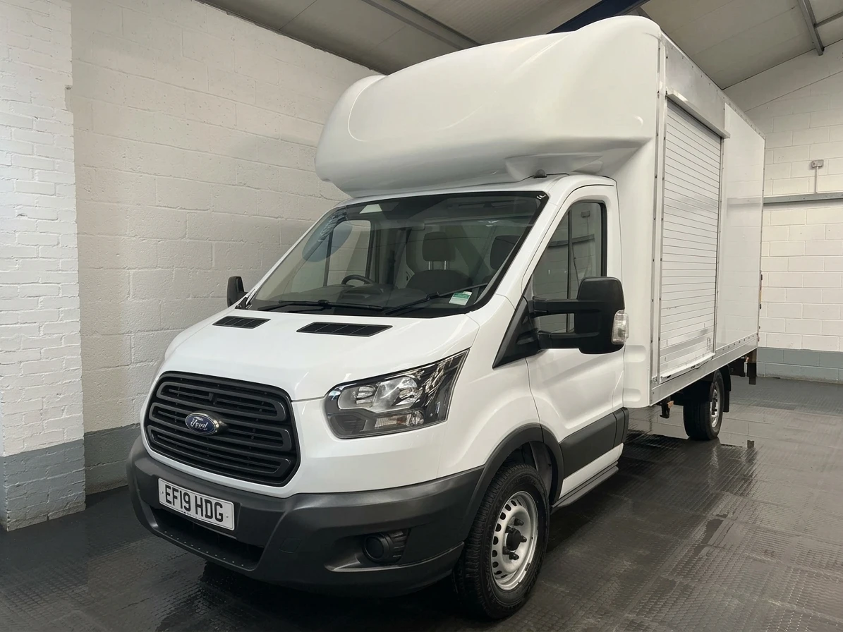 2019 Ford Transit Luton Box Van — front three-quarter view