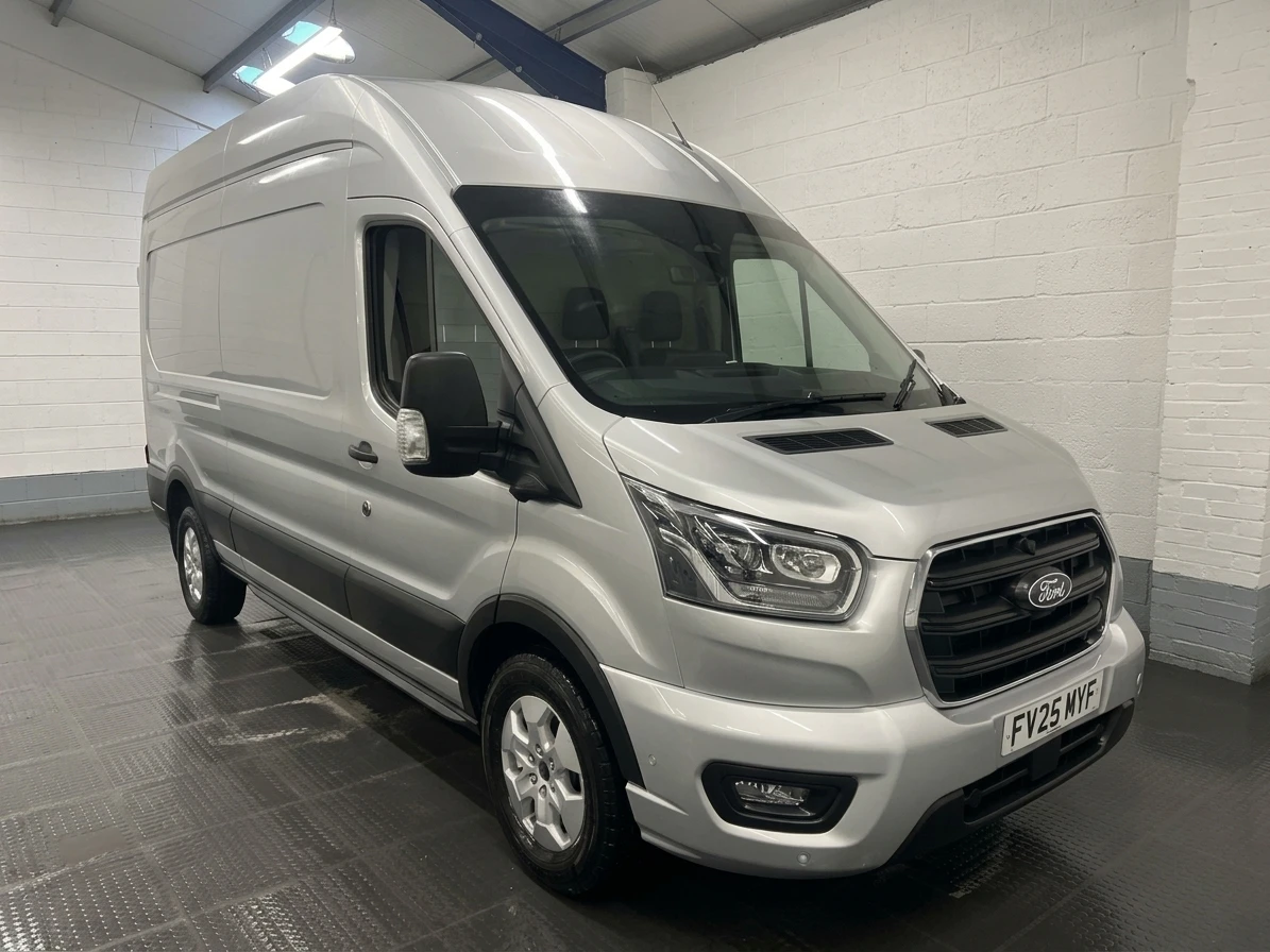 2025 Ford Transit High Roof Panel Van — front three-quarter view