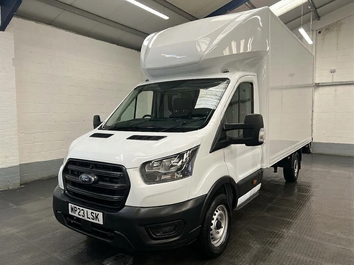 2023 Ford Transit Luton Box Van — front three-quarter view