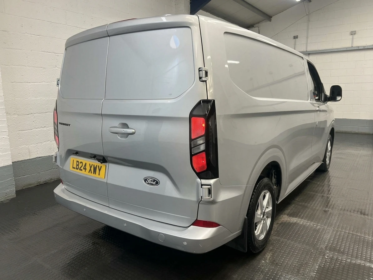 2024 Ford Transit Custom Panel Van — rear three-quarter view