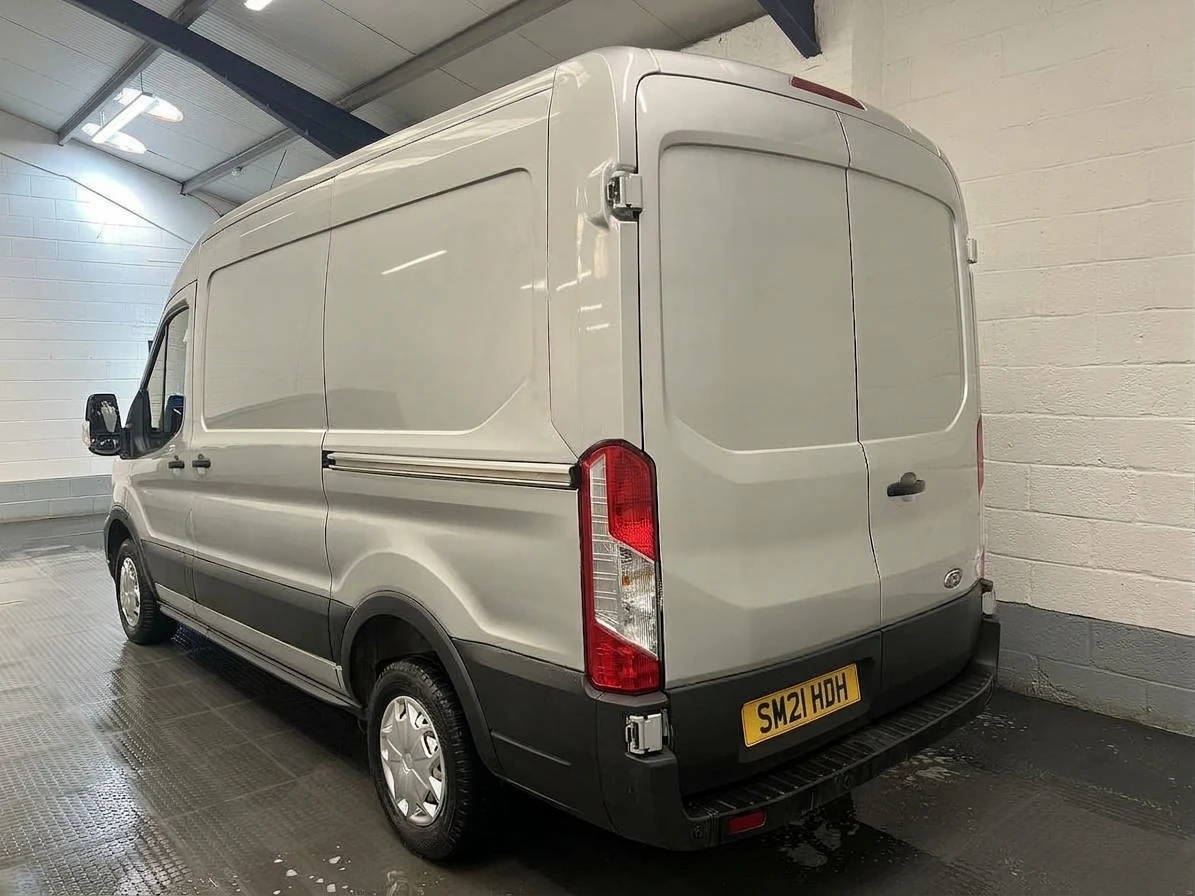 2021 Ford Transit Panel Van — rear three-quarter view