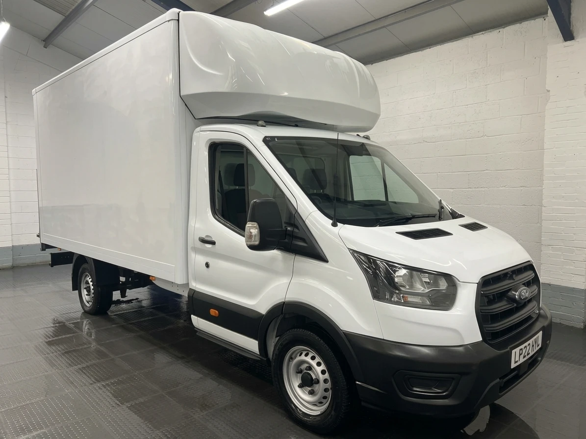 2022 Ford Transit Luton Box Van — front three-quarter view